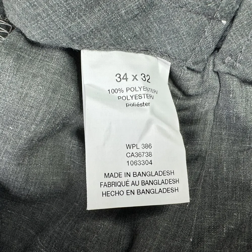 Haggar Mens Cool 18 Pro Classic Fit Flat Front Stretch Dress Pants Beige 34x32